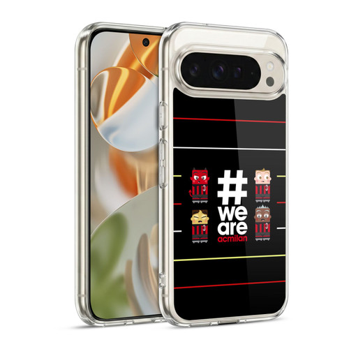 AC Milan Crest Stripes 3 Soft Gel Case for Google Pixel 9 / Pixel 9 Pro