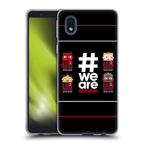 AC Milan Crest Stripes 3 Soft Gel Case for Samsung Galaxy A01 Core (2020)