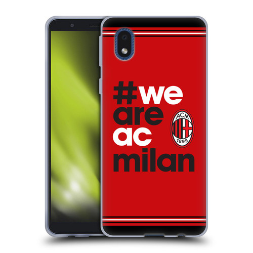 AC Milan Crest Stripes Soft Gel Case for Samsung Galaxy A01 Core (2020)