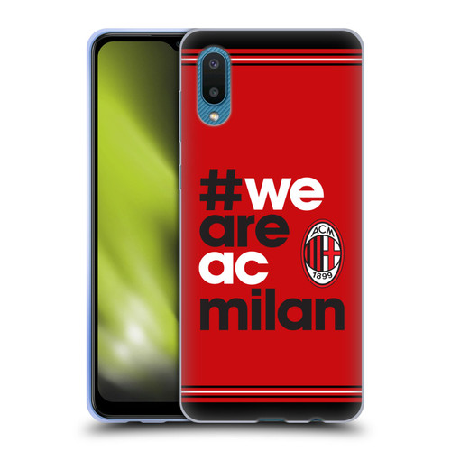 AC Milan Crest Stripes Soft Gel Case for Samsung Galaxy A02/M02 (2021)