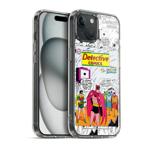 Batman DC Comics Iconic Comic Book Costumes Rainbow Soft Gel Case for Apple iPhone 15 Plus & MagSafe