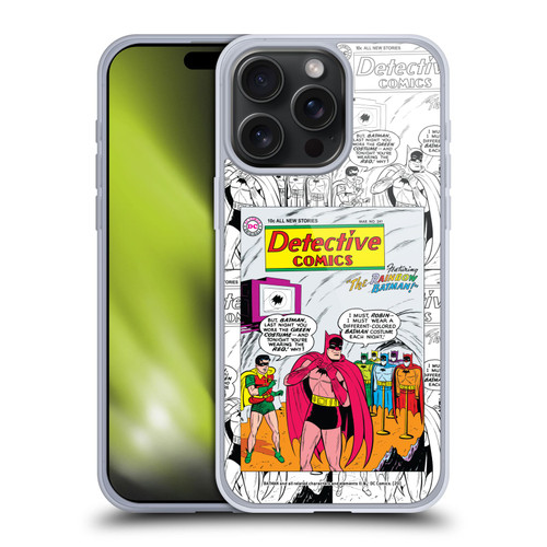 Batman DC Comics Iconic Comic Book Costumes Rainbow Soft Gel Case for Apple iPhone 15 Pro Max & MagSafe
