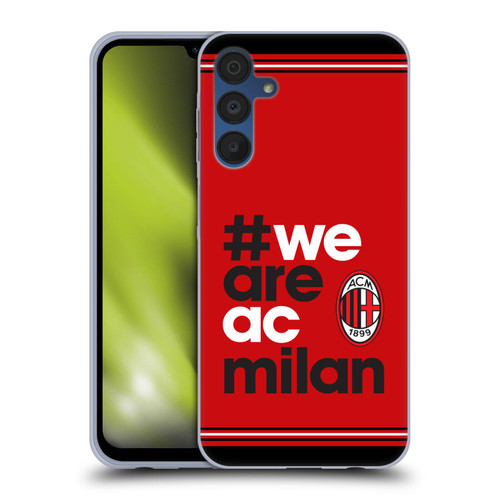 AC Milan Crest Stripes Soft Gel Case for Samsung Galaxy A15 & MagSafe