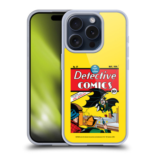 Batman DC Comics Iconic Comic Book Costumes Detective Comics #27 Soft Gel Case for Apple iPhone 15 Pro & MagSafe