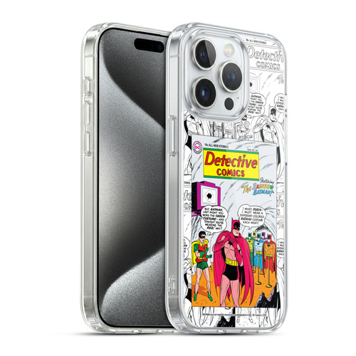 Batman DC Comics Iconic Comic Book Costumes Rainbow Soft Gel Case for Apple iPhone 15 Pro & MagSafe