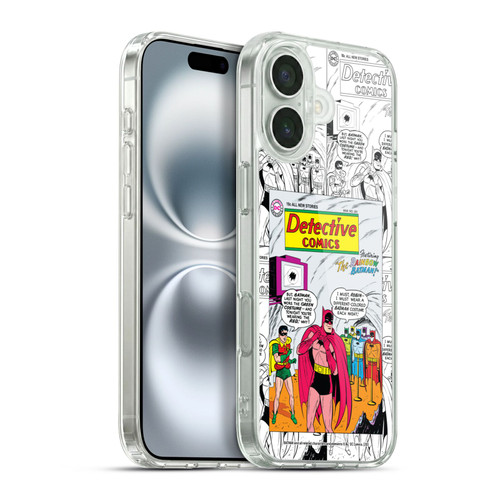 Batman DC Comics Iconic Comic Book Costumes Rainbow Soft Gel Case for Apple iPhone 16 Plus & MagSafe