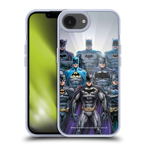 Batman DC Comics Iconic Comic Book Costumes Through The Years Soft Gel Case for Apple iPhone 16e & MagSafe