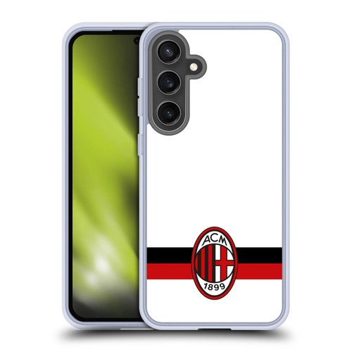 AC Milan Crest White Soft Gel Case for Samsung Galaxy S24 FE & MagSafe