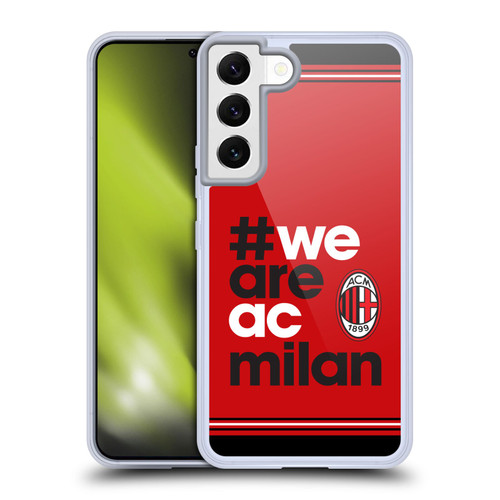 AC Milan Crest Stripes Soft Gel Case for Samsung Galaxy S22 5G