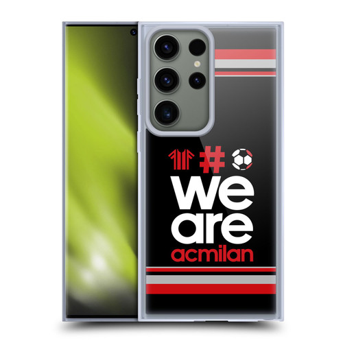 AC Milan Crest Stripes 2 Soft Gel Case for Samsung Galaxy S23 Ultra 5G & MagSafe