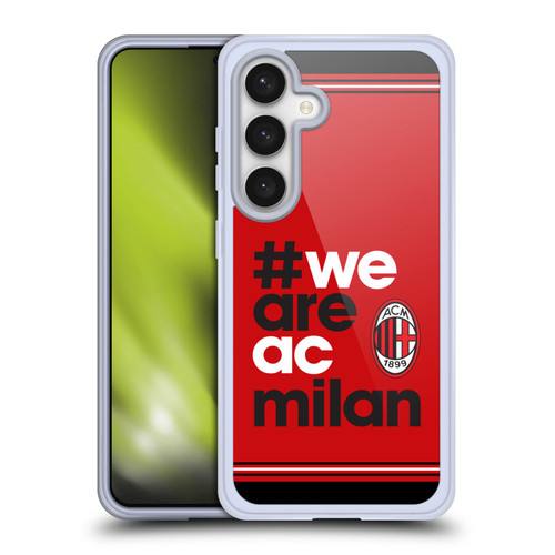 AC Milan Crest Stripes Soft Gel Case for Samsung Galaxy S24 5G & MagSafe