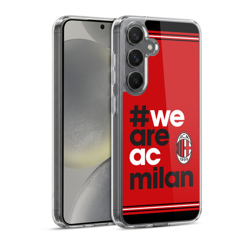 AC Milan Crest Stripes Soft Gel Case for Samsung Galaxy S24 5G & MagSafe
