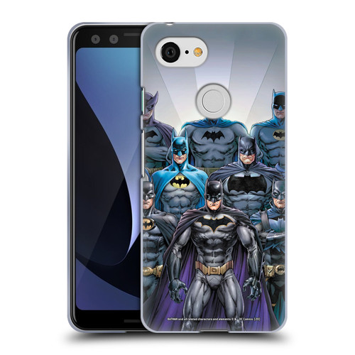 Batman DC Comics Iconic Comic Book Costumes Through The Years Soft Gel Case for Google Pixel 3