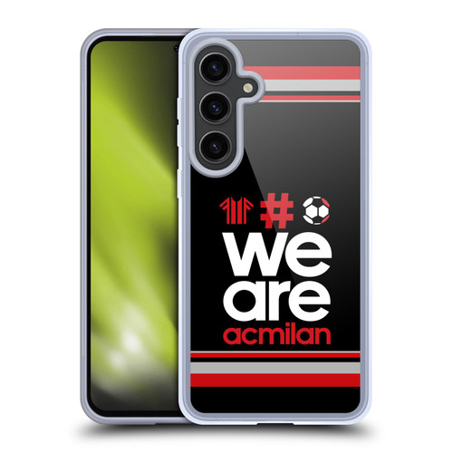 AC Milan Crest Stripes 2 Soft Gel Case for Samsung Galaxy S24+ 5G & MagSafe
