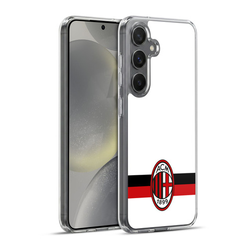 AC Milan Crest White Soft Gel Case for Samsung Galaxy S24+ 5G & MagSafe