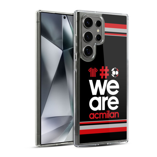 AC Milan Crest Stripes 2 Soft Gel Case for Samsung Galaxy S24 Ultra 5G & MagSafe