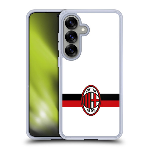 AC Milan Crest White Soft Gel Case for Samsung Galaxy S25 & MagSafe