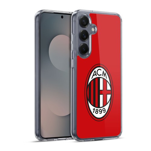 AC Milan Crest Full Colour Red Soft Gel Case for Samsung Galaxy S25+ & MagSafe