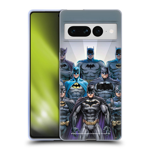 Batman DC Comics Iconic Comic Book Costumes Through The Years Soft Gel Case for Google Pixel 7 Pro