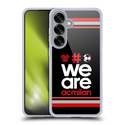 AC Milan Crest Stripes 2 Soft Gel Case for Samsung Galaxy S25+ & MagSafe
