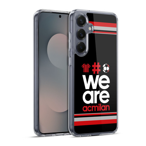 AC Milan Crest Stripes 2 Soft Gel Case for Samsung Galaxy S25+ & MagSafe