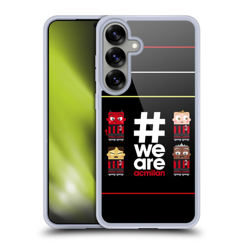 AC Milan Crest Stripes 3 Soft Gel Case for Samsung Galaxy S25+ & MagSafe