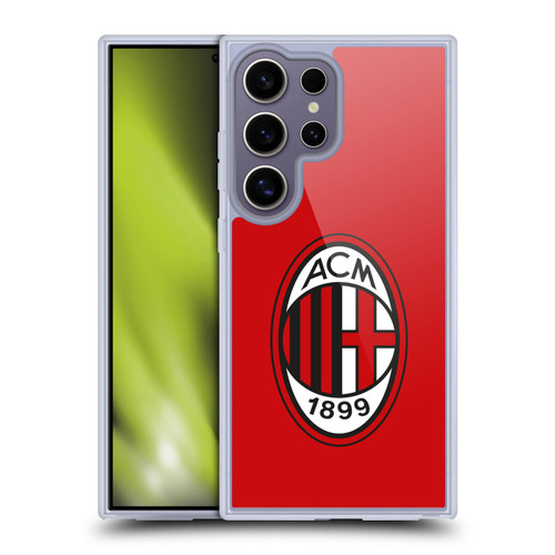 AC Milan Crest Full Colour Red Soft Gel Case for Samsung Galaxy S25 Ultra & MagSafe