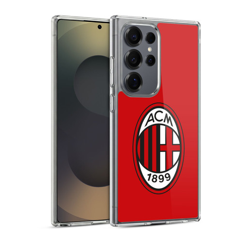 AC Milan Crest Full Colour Red Soft Gel Case for Samsung Galaxy S25 Ultra & MagSafe
