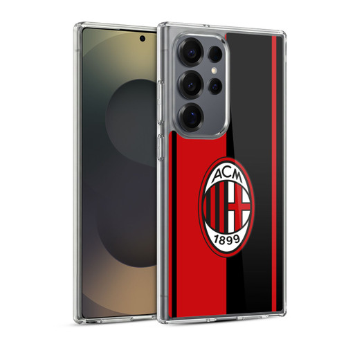 AC Milan Crest Red And Black Soft Gel Case for Samsung Galaxy S25 Ultra & MagSafe