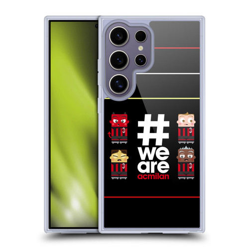 AC Milan Crest Stripes 3 Soft Gel Case for Samsung Galaxy S25 Ultra & MagSafe