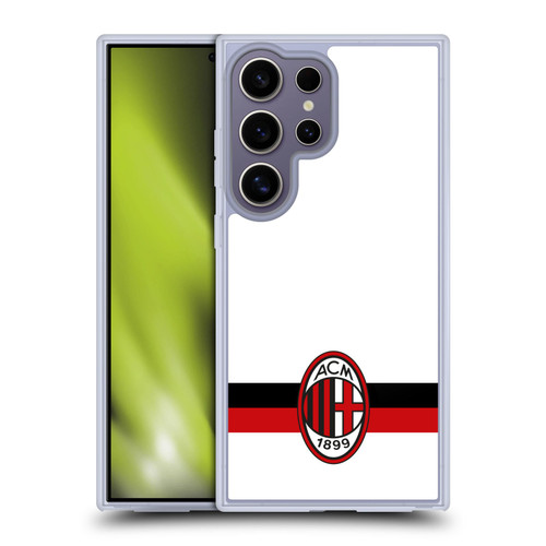 AC Milan Crest White Soft Gel Case for Samsung Galaxy S25 Ultra & MagSafe