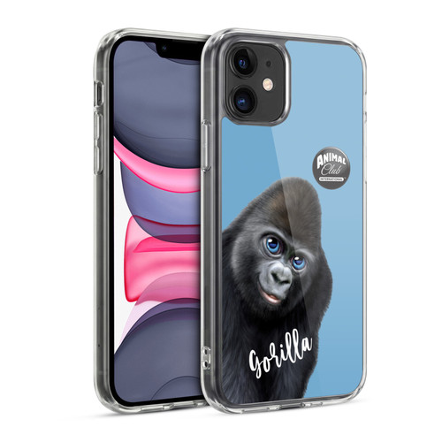 Animal Club International Faces Gorilla Soft Gel Case for Apple iPhone 11