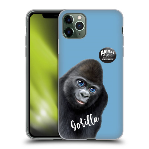 Animal Club International Faces Gorilla Soft Gel Case for Apple iPhone 11 Pro Max & MagSafe