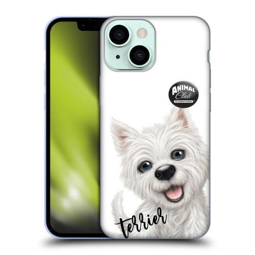 Animal Club International Faces Terrier Soft Gel Case for Apple iPhone 13 Mini & MagSafe