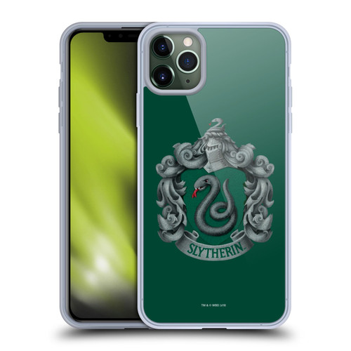 Harry Potter Chamber Of Secrets I Slytherin Crest Soft Gel Case for Apple iPhone 11 Pro Max & MagSafe