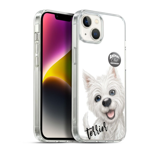 Animal Club International Faces Terrier Soft Gel Case for Apple iPhone 14 Plus & MagSafe