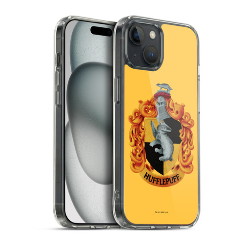 Harry Potter Chamber Of Secrets I Hufflepuff Crest Soft Gel Case for Apple iPhone 15 Plus & MagSafe