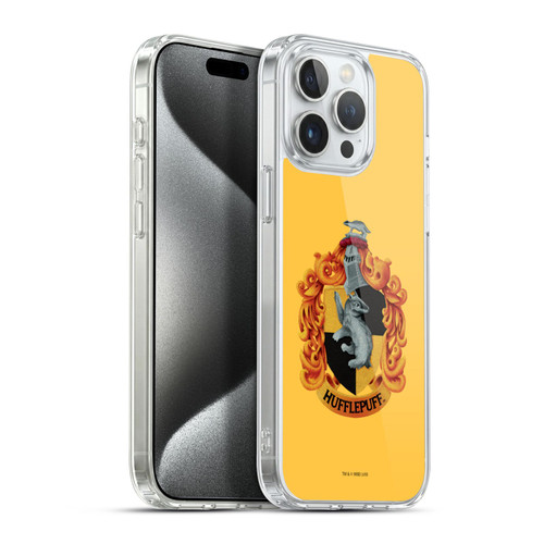 Harry Potter Chamber Of Secrets I Hufflepuff Crest Soft Gel Case for Apple iPhone 15 Pro Max & MagSafe