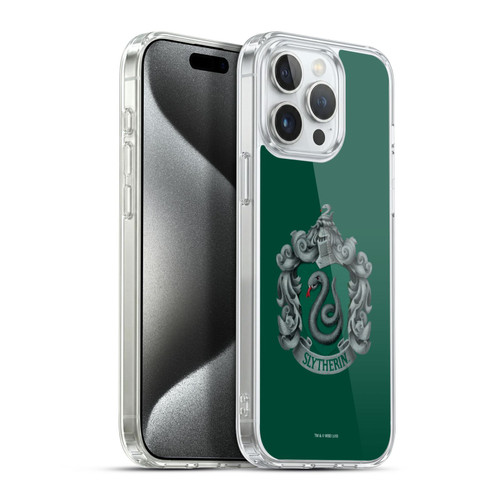 Harry Potter Chamber Of Secrets I Slytherin Crest Soft Gel Case for Apple iPhone 15 Pro Max & MagSafe