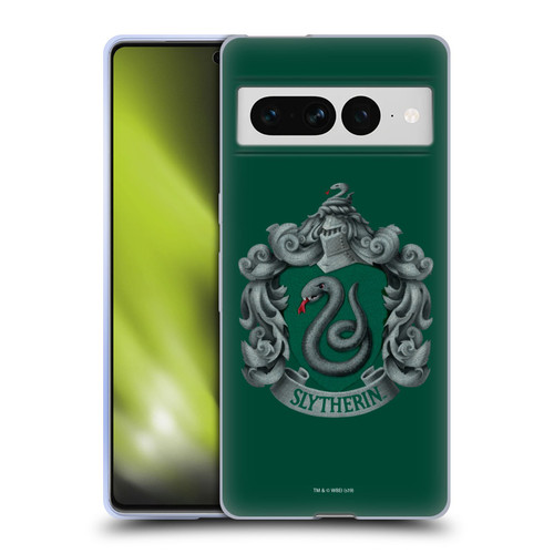 Harry Potter Chamber Of Secrets I Slytherin Crest Soft Gel Case for Google Pixel 7 Pro