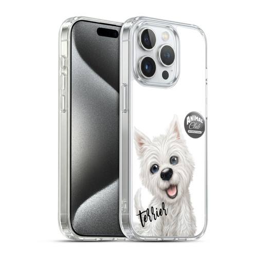 Animal Club International Faces Terrier Soft Gel Case for Apple iPhone 15 Pro & MagSafe
