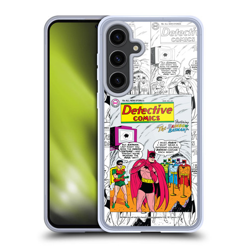Batman DC Comics Iconic Comic Book Costumes Rainbow Soft Gel Case for Samsung Galaxy S24+ 5G & MagSafe