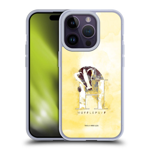 Harry Potter Deathly Hallows XVI Hufflepuff Soft Gel Case for Apple iPhone 14 Pro & MagSafe