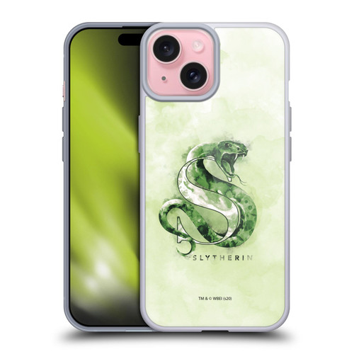 Harry Potter Deathly Hallows XVI Slytherin Soft Gel Case for Apple iPhone 15 & MagSafe