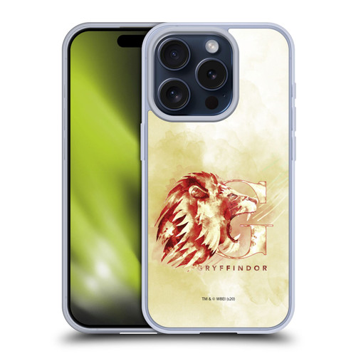 Harry Potter Deathly Hallows XVI Gryffindor Soft Gel Case for Apple iPhone 15 Pro & MagSafe