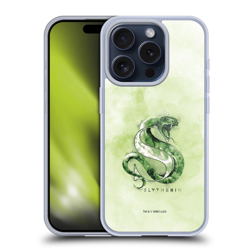 Harry Potter Deathly Hallows XVI Slytherin Soft Gel Case for Apple iPhone 15 Pro & MagSafe