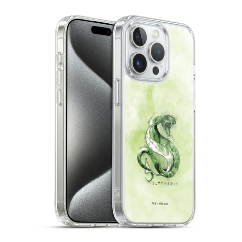 Harry Potter Deathly Hallows XVI Slytherin Soft Gel Case for Apple iPhone 15 Pro & MagSafe