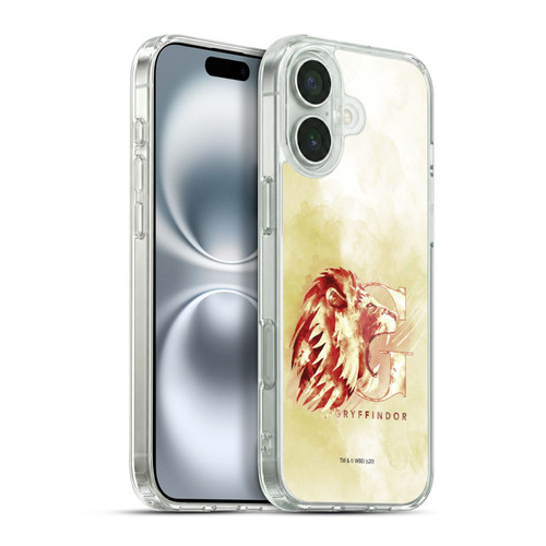 Harry Potter Deathly Hallows XVI Gryffindor Soft Gel Case for Apple iPhone 16 Plus & MagSafe