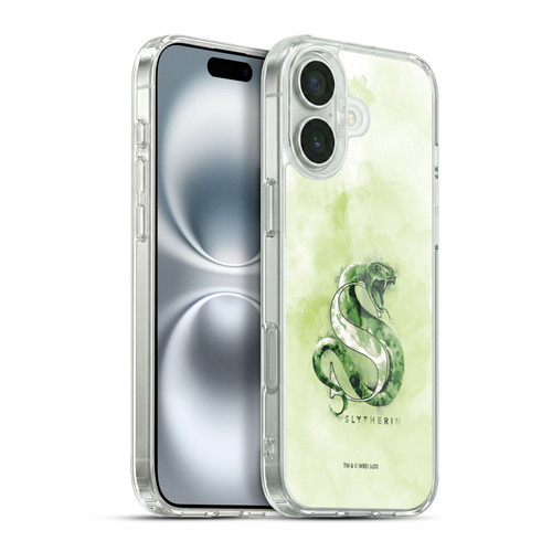 Harry Potter Deathly Hallows XVI Slytherin Soft Gel Case for Apple iPhone 16 Plus & MagSafe
