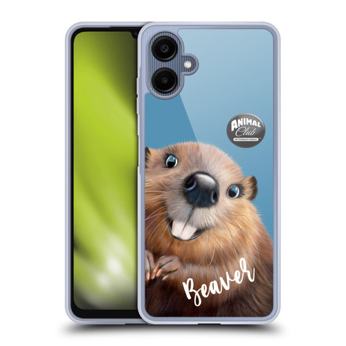 Animal Club International Faces Beaver Soft Gel Case for Samsung Galaxy A06 4G